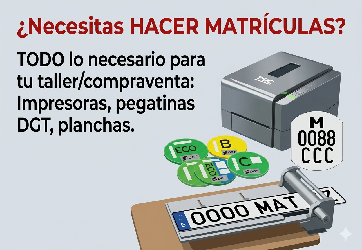 ¿Tienes un taller, compraventa o gestoría? Fabrica tus propias matrículas y amortiza desde el primer día